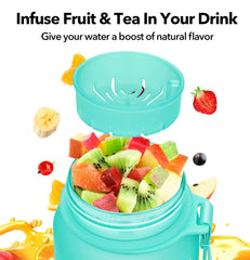 Motivational Fitness Sports Water Bottle Leakproof BPA-Free with Time Marker 1000 ml Bottle Pack of 2, Multicolor, Silicone GenzVybs